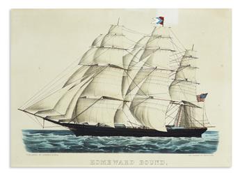 CURRIER & IVES. Outward Bound / Homeward Bound.